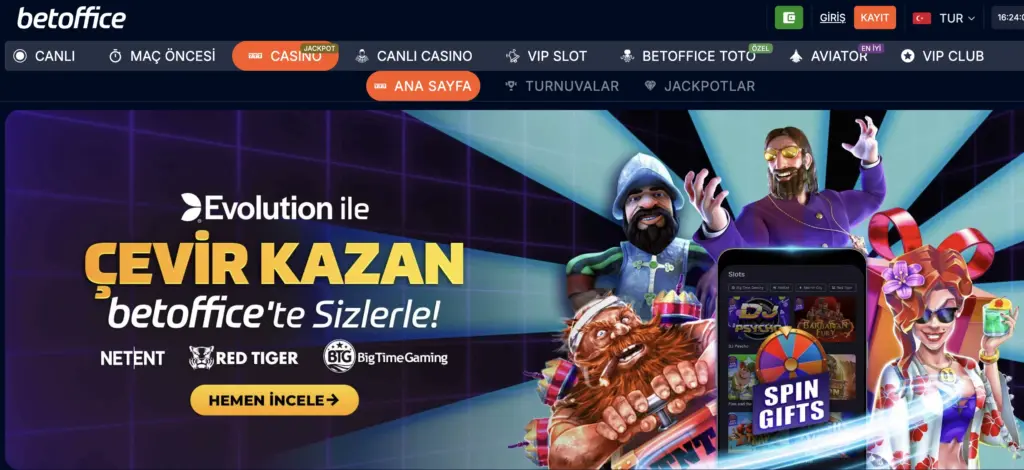 Betoffice Slot Oyunları
